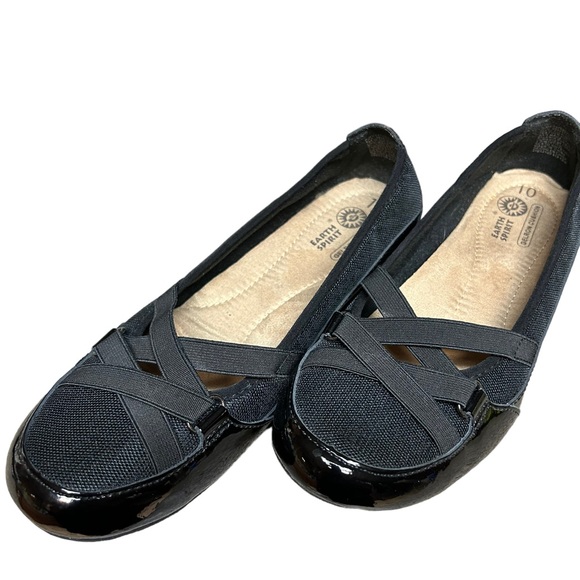 Earth Spirit Black Mary Jane Size 10 Slip on Shoes - Picture 2 of 6
